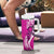 Polynesia Breast Cancer Awareness Tumbler With Handle Think Pink Polynesian Ribbon White Version