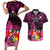 presonalised-tonga-breast-cancer-awareness-couples-matching-short-sleeve-bodycon-dress-and-hawaiian-shirt-pink-ribbon-brave-strong-warrior-tongan-ngatu-pattern