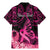 Presonalised Tonga Breast Cancer Awareness Family Matching Mermaid Dress and Hawaiian Shirt Pink Ribbon Brave Strong Warrior Tongan Ngatu Pattern LT14 - Polynesian Pride