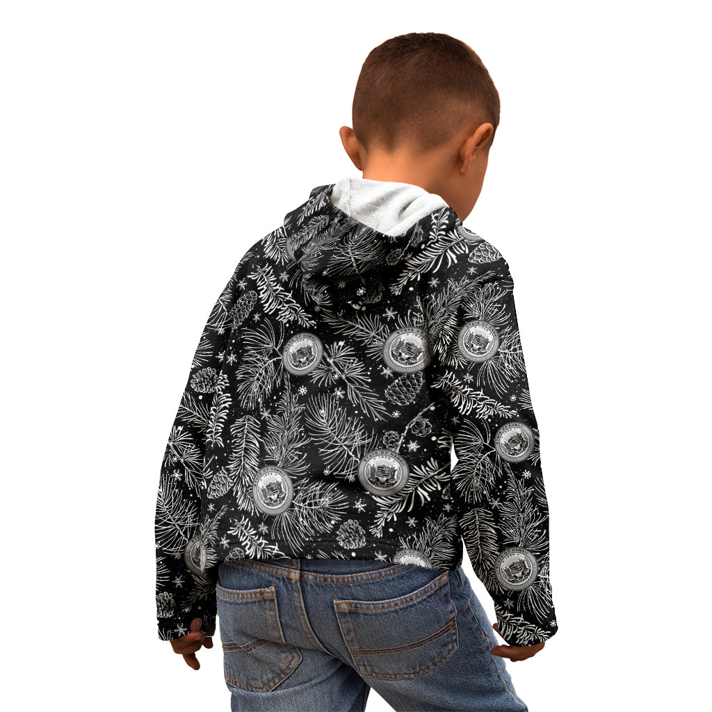 Hawaii Christmas Kid Hoodie Tropical Style With Coat Of Arms LT14 - Polynesian Pride