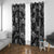 Hawaii Christmas Window Curtain Tropical Style With Coat Of Arms LT14 With Grommets Black - Polynesian Pride