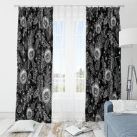 Hawaii Christmas Window Curtain Tropical Style With Coat Of Arms LT14 - Polynesian Pride