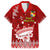 Personalised Tonga King Tupou I Day Family Matching Short Sleeve Bodycon Dress and Hawaiian Shirt Tongan Ngatu Pattern With Crown LT14 Dad's Shirt - Short Sleeve Red - Polynesian Pride