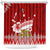 Tonga King Tupou I Day Shower Curtain Tongan Ngatu Pattern With Crown LT14 Red - Polynesian Pride