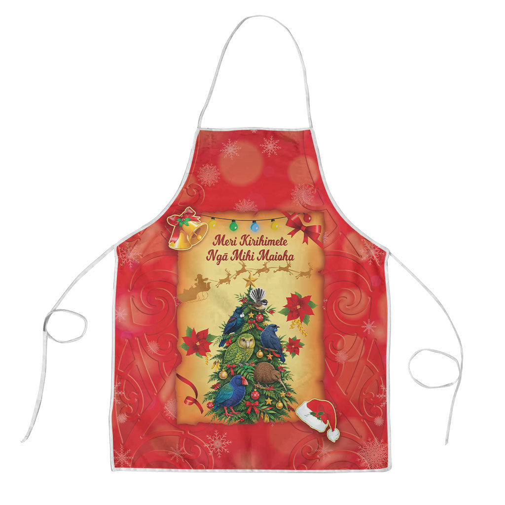 New Zealand Christmas Apron Meri Kirihimete NZ Xmas Tree Animals