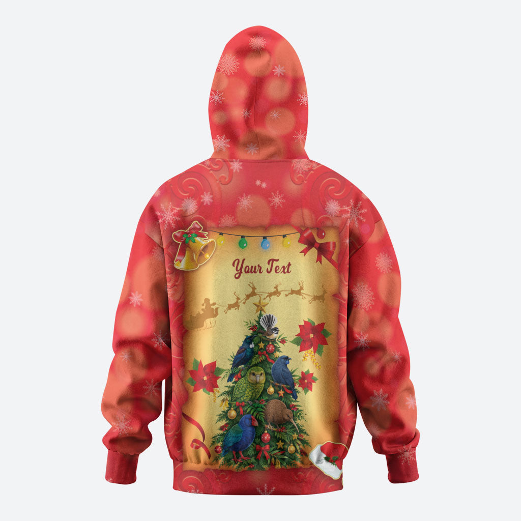 Personalised New Zealand Christmas Hoodie Meri Kirihimete NZ Xmas Tree Animals LT14 - Polynesian Pride
