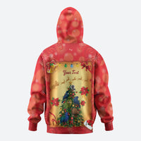 Personalised New Zealand Christmas Hoodie Meri Kirihimete NZ Xmas Tree Animals LT14 - Polynesian Pride