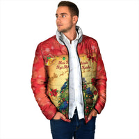 Personalised New Zealand Christmas Padded Jacket Meri Kirihimete NZ Xmas Tree Animals LT14 - Polynesian Pride