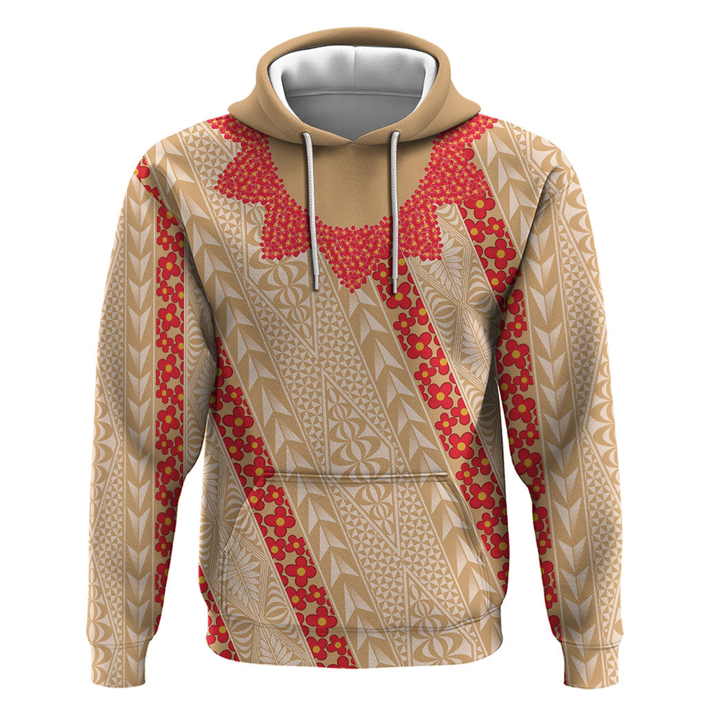 Malo e Lelei Tonga Hoodie Heilala Lei Tongan Ngatu Pattern