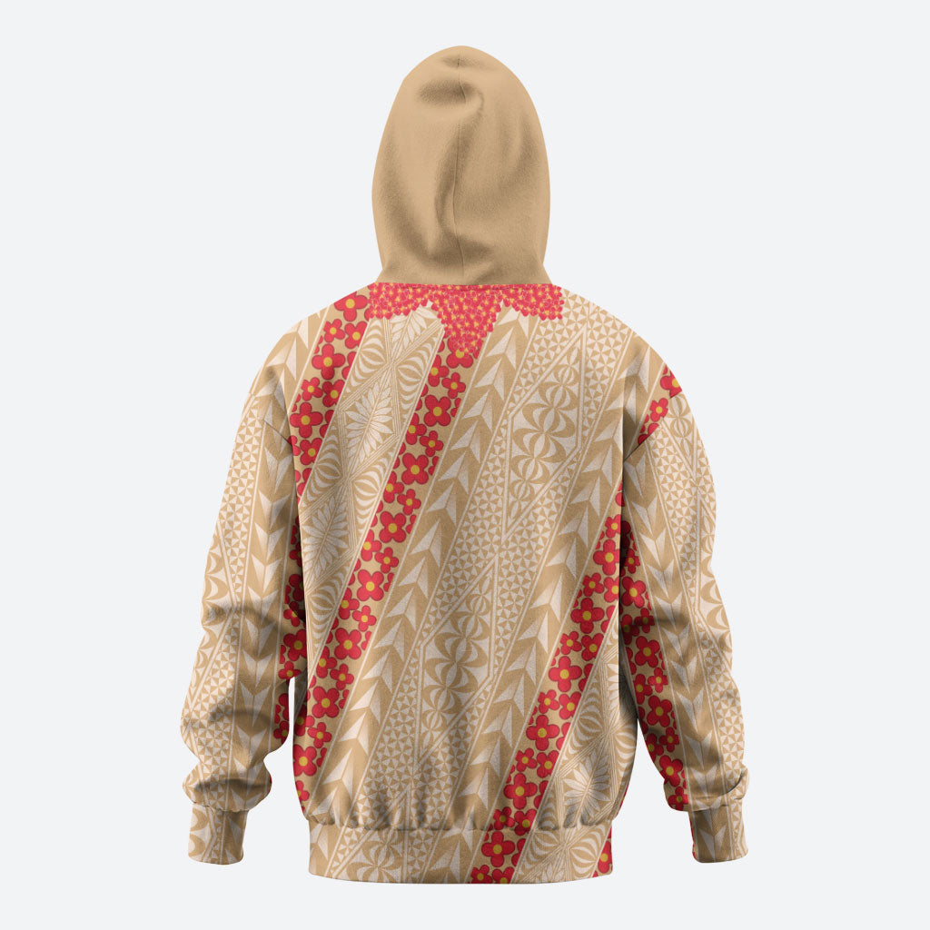 Malo e Lelei Tonga Hoodie Heilala Lei Tongan Ngatu Pattern