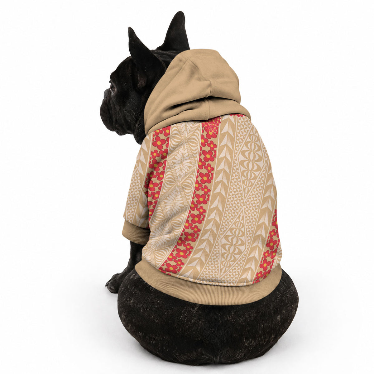 Malo e Lelei Tonga Pet Hoodie Heilala Lei Tongan Ngatu Pattern LT14 - Polynesian Pride