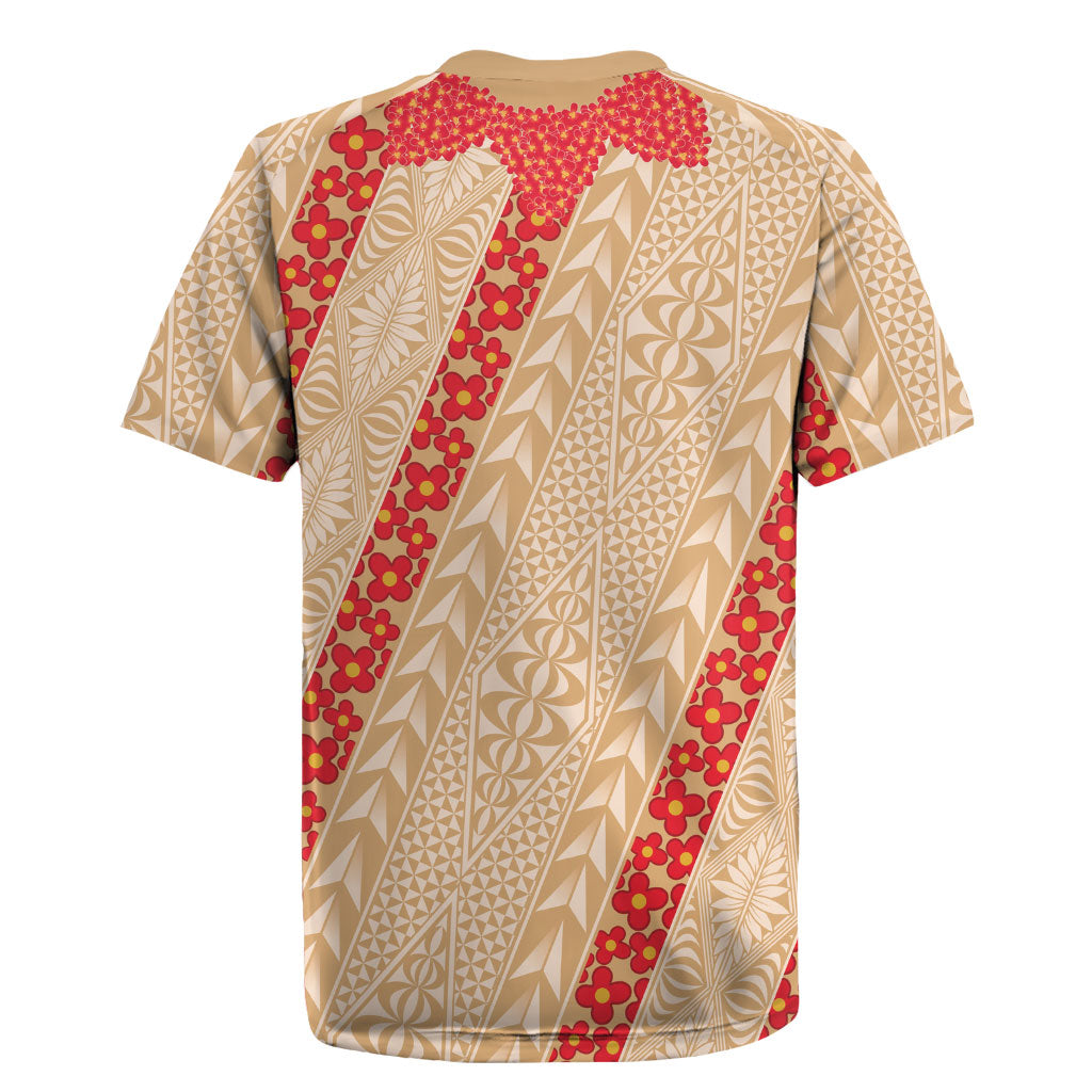 Malo e Lelei Tonga Rugby Jersey Heilala Lei Tongan Ngatu Pattern LT14 - Polynesian Pride