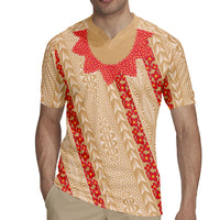 Malo e Lelei Tonga Rugby Jersey Heilala Lei Tongan Ngatu Pattern LT14 - Polynesian Pride