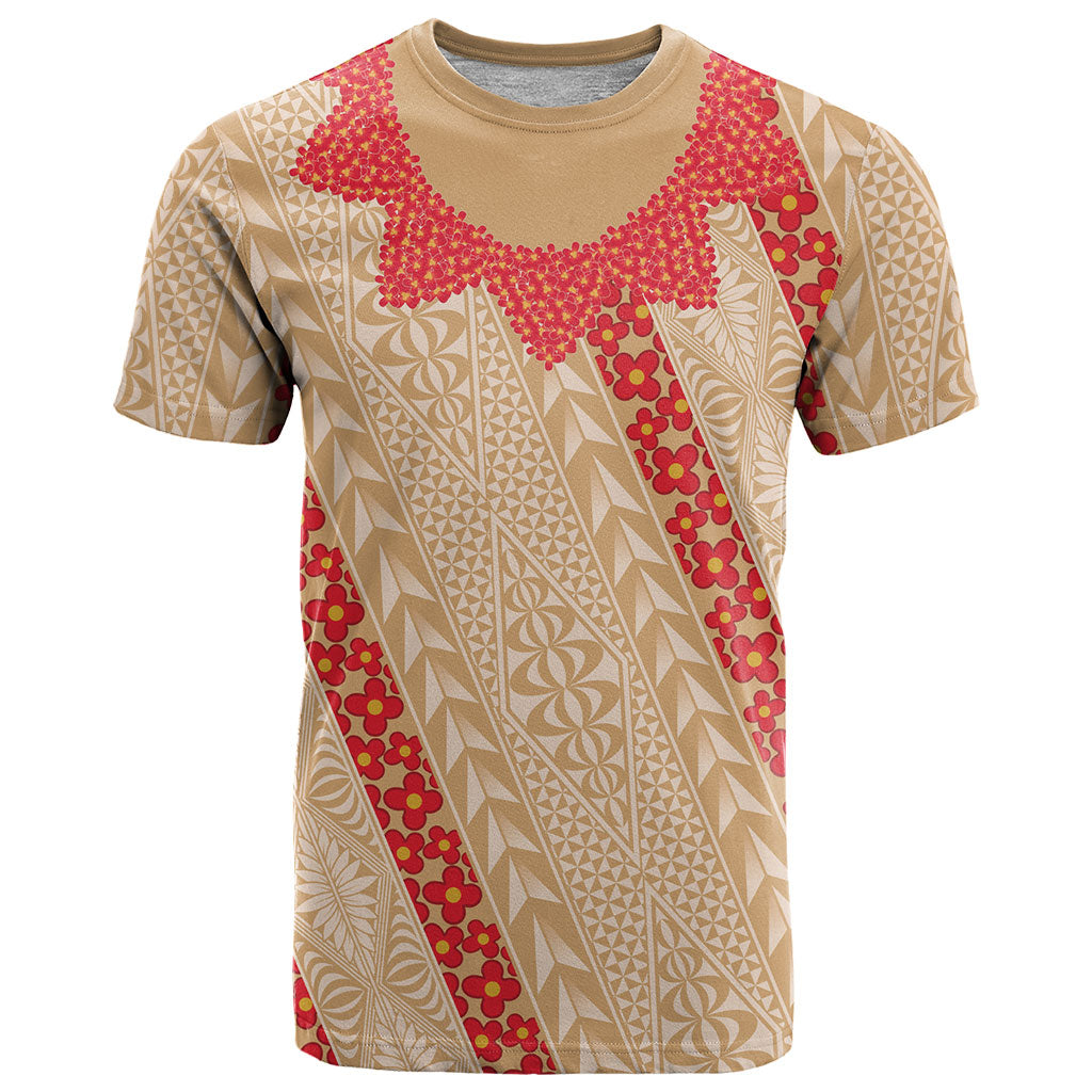 Malo e Lelei Tonga T Shirt Heilala Lei Tongan Ngatu Pattern