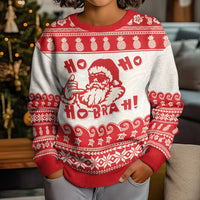 Red Mele Kalikimaka Hawaii Kid Ugly Christmas Sweater Funny Ho Ho Ho Santa Shaka LT14 - Polynesian Pride