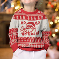 Red Mele Kalikimaka Hawaii Kid Ugly Christmas Sweater Funny Ho Ho Ho Santa Shaka LT14 - Polynesian Pride