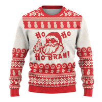 Red Mele Kalikimaka Hawaii Ugly Christmas Sweater - Funny Ho Ho Ho Santa Shaka LT14 - Polynesian Pride