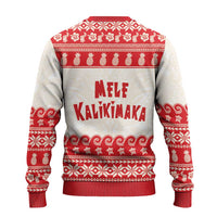 Red Mele Kalikimaka Hawaii Ugly Christmas Sweater - Funny Ho Ho Ho Santa Shaka LT14 - Polynesian Pride