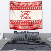 Red Mele Kalikimaka Hawaii Tapestry Funny Ho Ho Ho Santa Shaka LT14 - Polynesian Pride