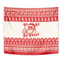 Red Mele Kalikimaka Hawaii Tapestry Funny Ho Ho Ho Santa Shaka LT14 - Polynesian Pride
