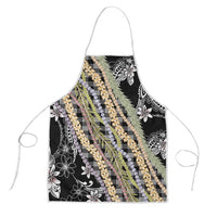 Black Palaka Hawaii Leis Apron Hawaiian-plaid Elegant Tropical Vibes LT14 Black - Polynesian Pride