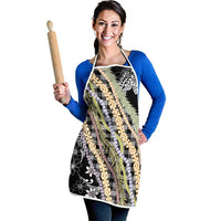 Black Palaka Hawaii Leis Apron Hawaiian-plaid Elegant Tropical Vibes LT14 - Polynesian Pride