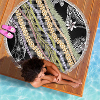 Black Palaka Hawaii Leis Beach Blanket Hawaiian-plaid Elegant Tropical Vibes LT14 - Polynesian Pride