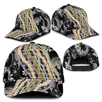 Black Palaka Hawaii Leis Classic Cap Hawaiian-plaid Elegant Tropical Vibes LT14 - Polynesian Pride