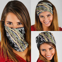 Black Palaka Hawaii Leis Neck Gaiter Hawaiian-plaid Elegant Tropical Vibes LT14 - Polynesian Pride