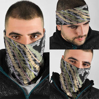 Black Palaka Hawaii Leis Neck Gaiter Hawaiian-plaid Elegant Tropical Vibes LT14 - Polynesian Pride