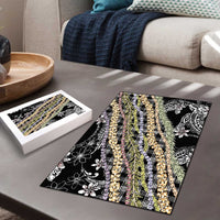 Black Palaka Hawaii Leis Puzzle Hawaiian-plaid Elegant Tropical Vibes LT14 - Polynesian Pride