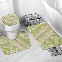 Green Palaka Hawaii Leis Bathroom Set Hawaiian-plaid Elegant Tropical Vibes LT14 Mat Set Only (3 pcs) One Size Green - Polynesian Pride