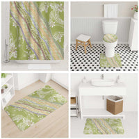 Green Palaka Hawaii Leis Bathroom Set Hawaiian-plaid Elegant Tropical Vibes LT14 - Polynesian Pride