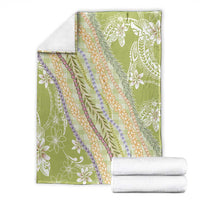 Green Palaka Hawaii Leis Blanket Hawaiian-plaid Elegant Tropical Vibes LT14 - Polynesian Pride