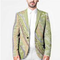 Green Palaka Hawaii Leis Blazer Hawaiian-plaid Elegant Tropical Vibes LT14 - Polynesian Pride