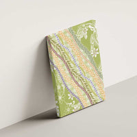 Green Palaka Hawaii Leis Canvas Wall Art Hawaiian-plaid Elegant Tropical Vibes LT14 - Polynesian Pride