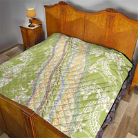Green Palaka Hawaii Leis Quilt Hawaiian-plaid Elegant Tropical Vibes LT14 - Polynesian Pride