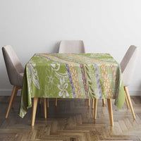 Green Palaka Hawaii Leis Tablecloth Hawaiian-plaid Elegant Tropical Vibes LT14 - Polynesian Pride