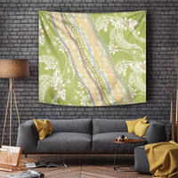 Green Palaka Hawaii Leis Tapestry Hawaiian-plaid Elegant Tropical Vibes LT14 Green - Polynesian Pride