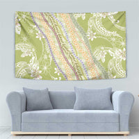 Green Palaka Hawaii Leis Tapestry Hawaiian-plaid Elegant Tropical Vibes LT14 - Polynesian Pride