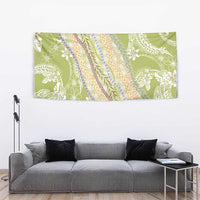 Green Palaka Hawaii Leis Tapestry Hawaiian-plaid Elegant Tropical Vibes LT14 - Polynesian Pride
