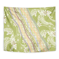 Green Palaka Hawaii Leis Tapestry Hawaiian-plaid Elegant Tropical Vibes LT14 - Polynesian Pride