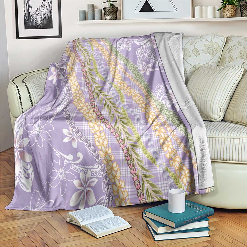 Purple Palaka Hawaii Leis Blanket Hawaiian-plaid Elegant Tropical Vibes LT14 Purple - Polynesian Pride
