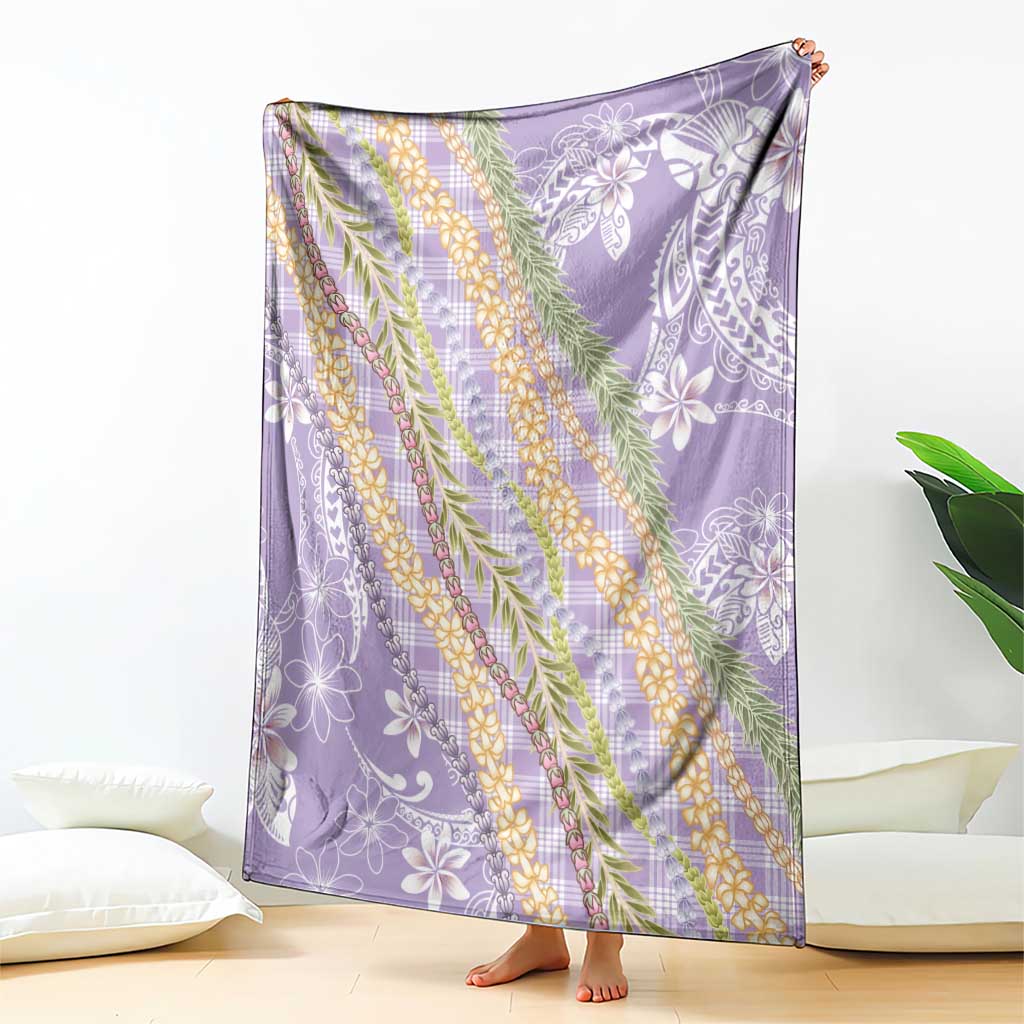 Purple Palaka Hawaii Leis Blanket Hawaiian-plaid Elegant Tropical Vibes LT14 - Polynesian Pride