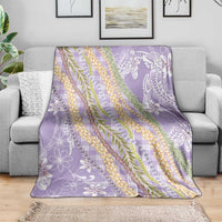 Purple Palaka Hawaii Leis Blanket Hawaiian-plaid Elegant Tropical Vibes LT14 - Polynesian Pride