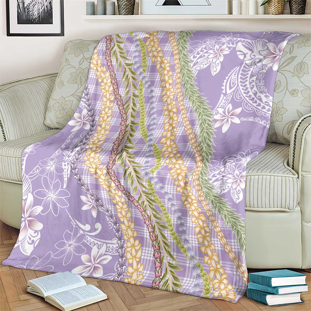 Purple Palaka Hawaii Leis Blanket Hawaiian-plaid Elegant Tropical Vibes LT14 - Polynesian Pride