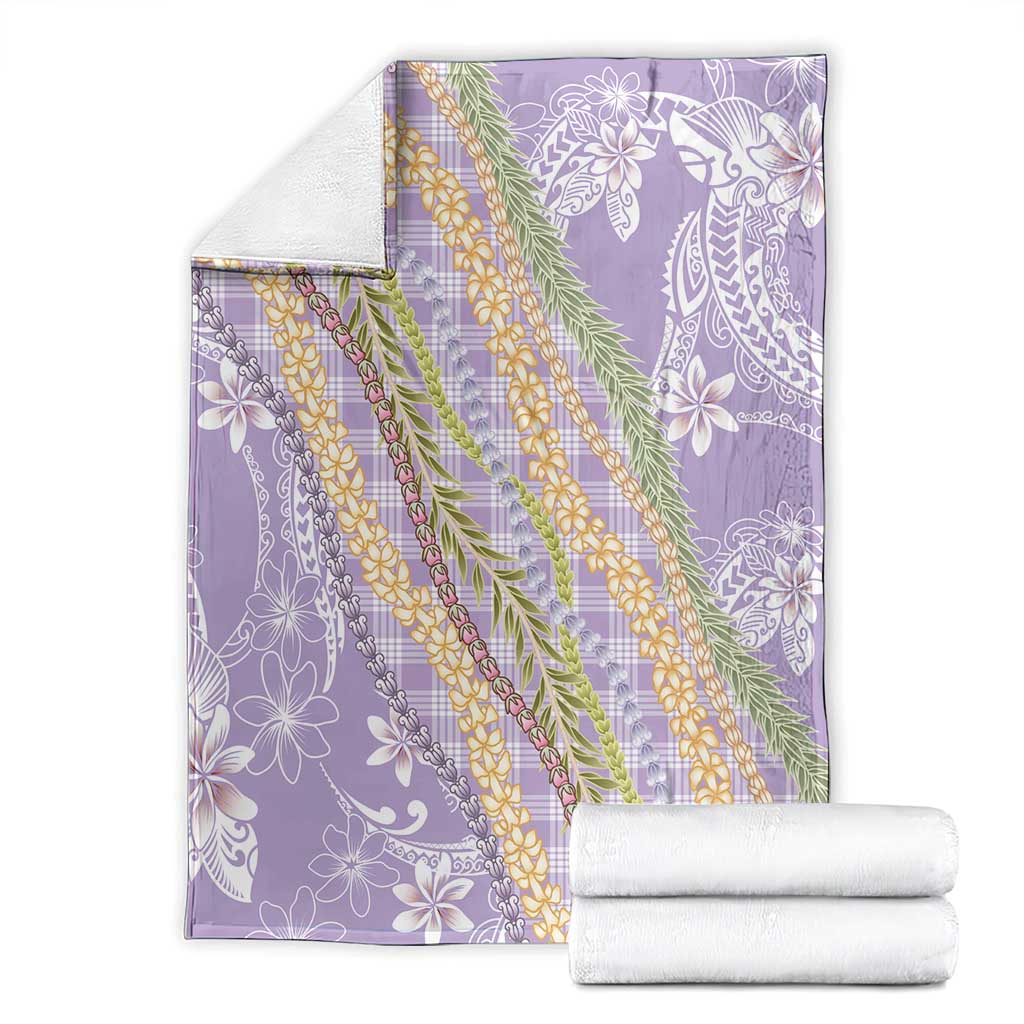 Purple Palaka Hawaii Leis Blanket Hawaiian-plaid Elegant Tropical Vibes LT14 - Polynesian Pride