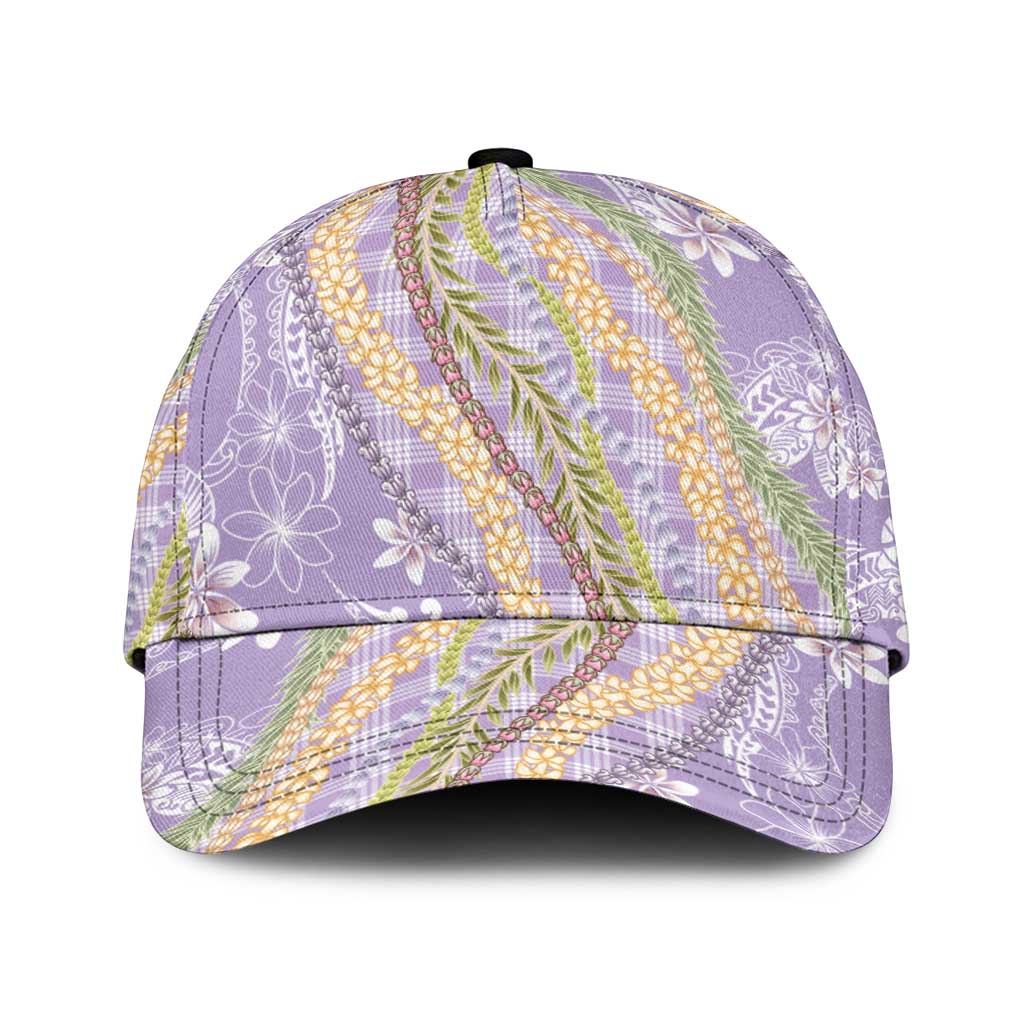Purple Palaka Hawaii Leis Classic Cap Hawaiian-plaid Elegant Tropical Vibes LT14 Universal Fit Purple - Polynesian Pride