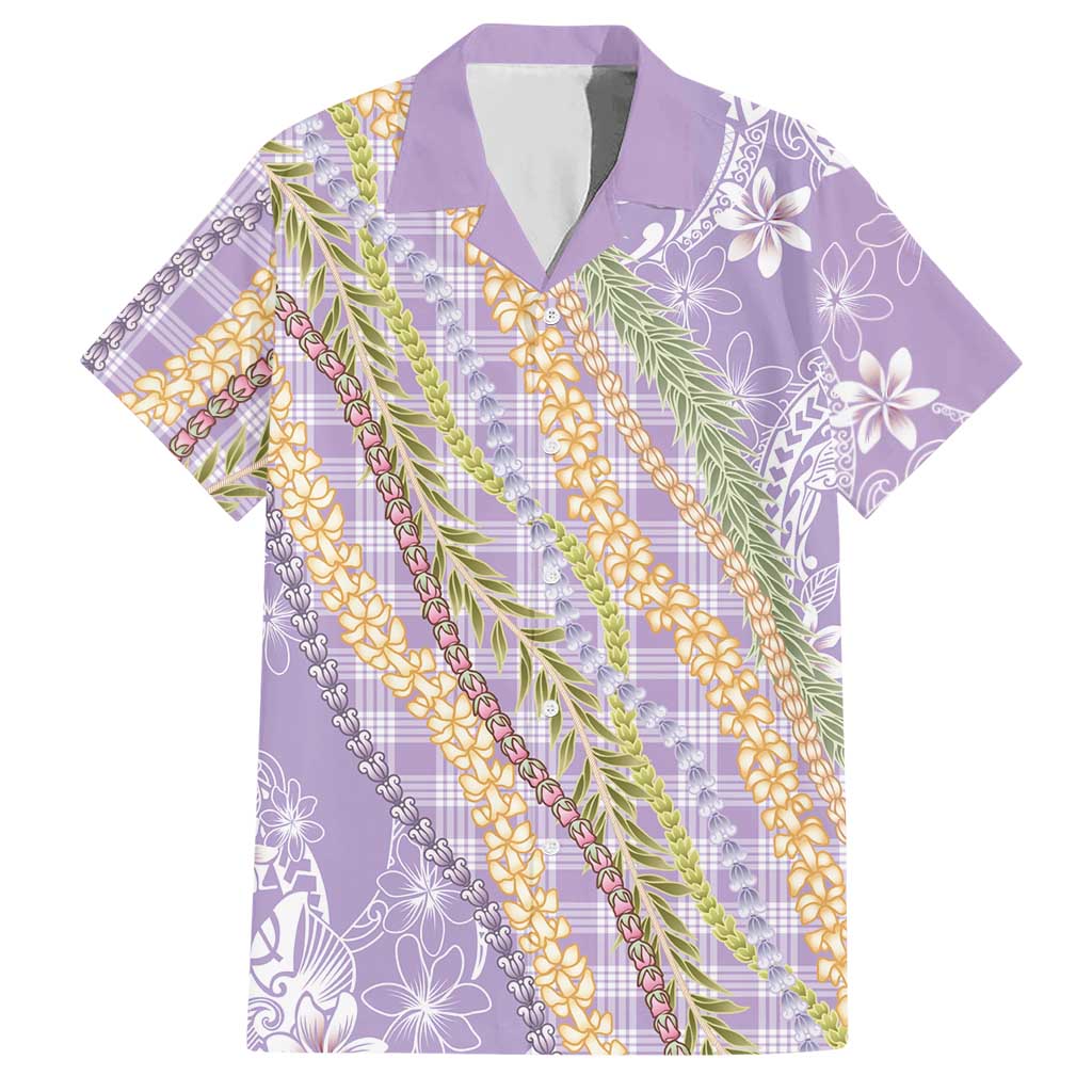 Purple Palaka Hawaii Leis Hawaiian Shirt Hawaiian-plaid Elegant Tropical Vibes LT14 Purple - Polynesian Pride
