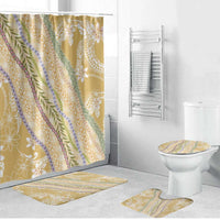 Yellow Palaka Hawaii Leis Bathroom Set Hawaiian-plaid Elegant Tropical Vibes LT14 Bathroom Set (4 pcs) Yellow - Polynesian Pride